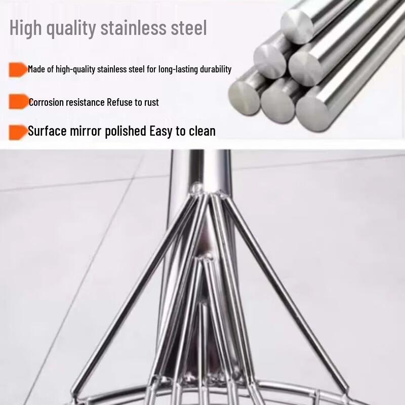 ZISIZ Extra-Large 201 Stainless Steel Skimmer with Long Handle