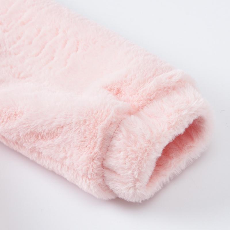 Rabbit Ears Coat Cute Baby Girl Faux Fur Fleece Jacket Children's Thickened Winter Warm Jacket
