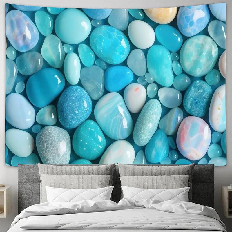 

Blue Pebble Pattern Tapestry Bohemian Home Decor for Living Room 74x94cm(29x37in)