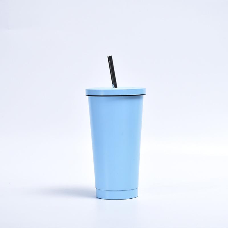 Stainless Steel Mug Large Capacity with Suction Cup Portable Outdoor Car Mug Simple Solid Design