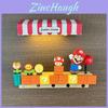 Super Mario Bros Cartoon Wall Hooks With Wireless Charging Light For Entryway Storage Organizer