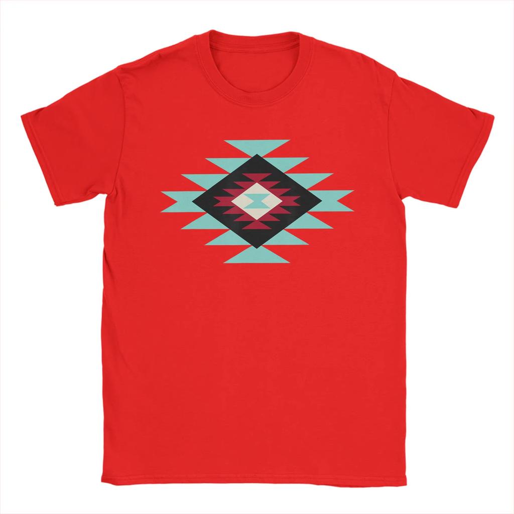 Southwest Santa Fe Navajo Indian Tribal Tshirt unisex Loose Short Sleeve Cotton fashion 2026 New Summer Men Aztec style shirt