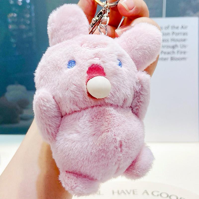 Panda Rabbit Little Surprised Expression Spitting Bubbles Cartoon Plush Pendant