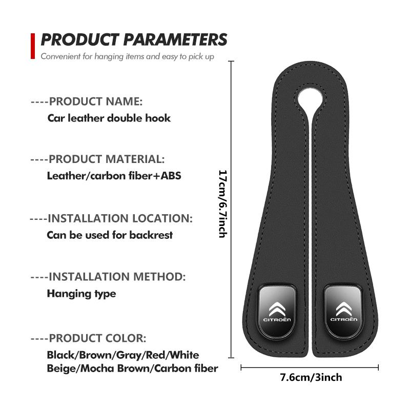 AGY1 Car Seat Back Headrest Hook Strong Load-bearing Storage Hanger For Citroen Jumper Celysee Cactus Picasso Aircross Saxo Grand