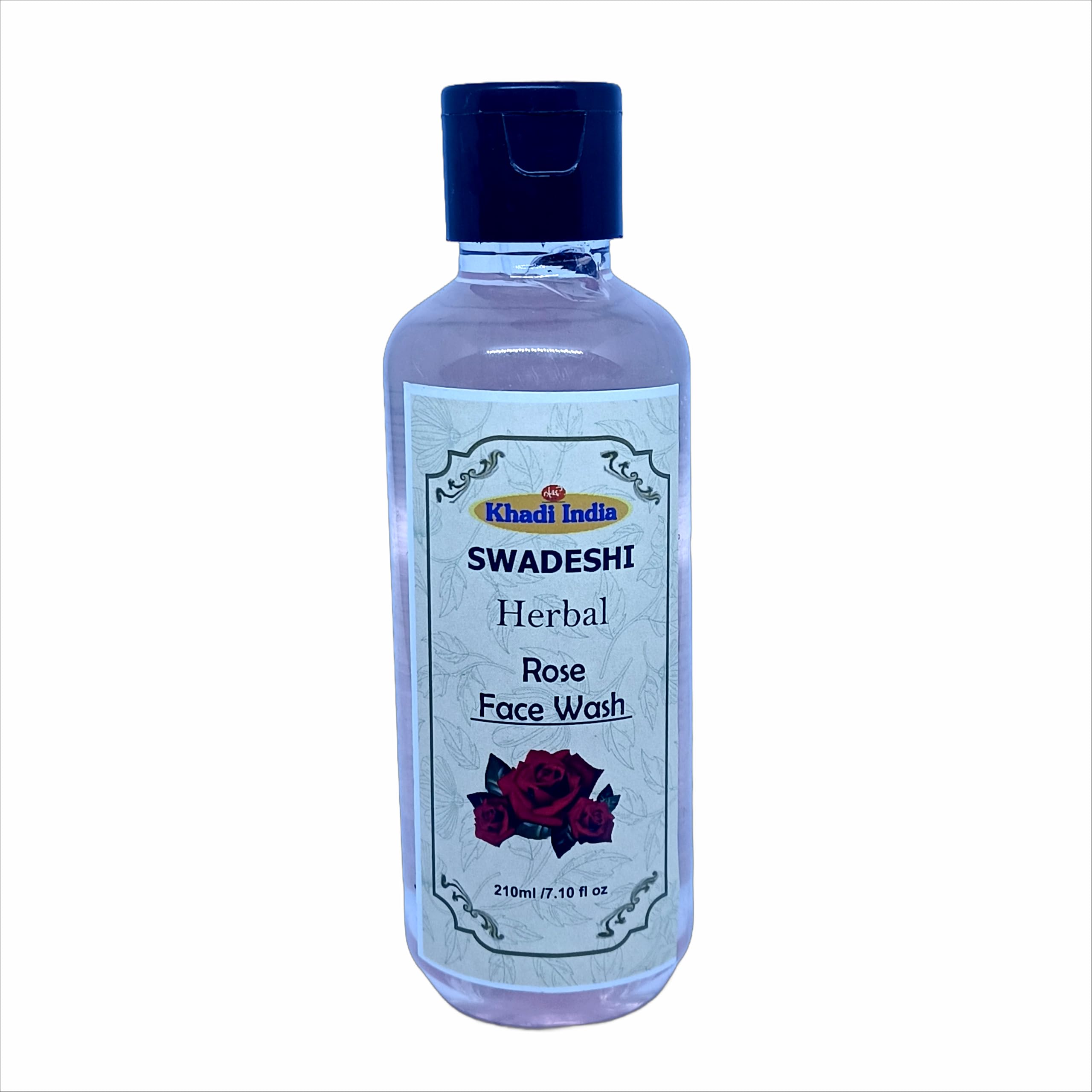 Khadi Natural 100% Herbal Rose Face Wash - Hydrating & Soothing Cleanser for Soft, Glowing Skin, With Natural Rose Extracts, Sulfate & Paraben Free