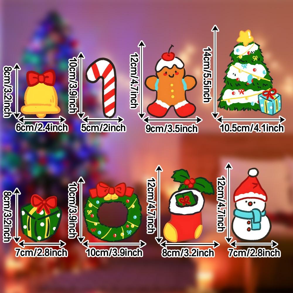 

Wooden Xmas Tree Ornament Cartoon Christmas Decoration Navidad Decoration Christmas Tree 8Pcs/Set