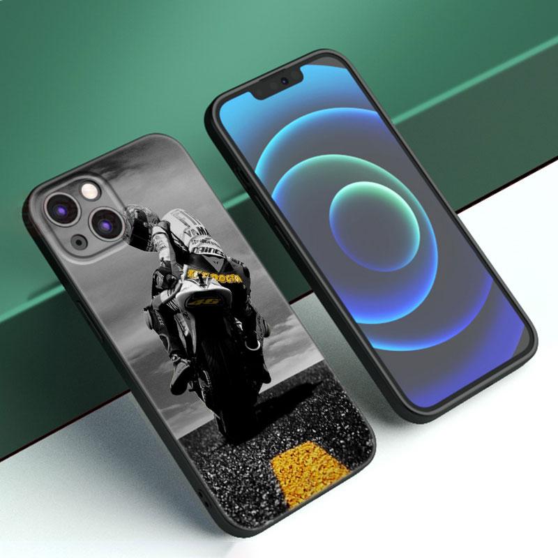 Moto Cross Motorcycle Sports Phone Case For Apple iPhone 12 13 Mini 11 14 15 Pro Max 7 8 Plus X XR XS SE 2020 2022 Black Case