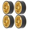 4pcs RC 6 Spoke Plastic Wheel Rims with Rubber Tires for 1 10 RC Drift Car OnRoad Drifting Car