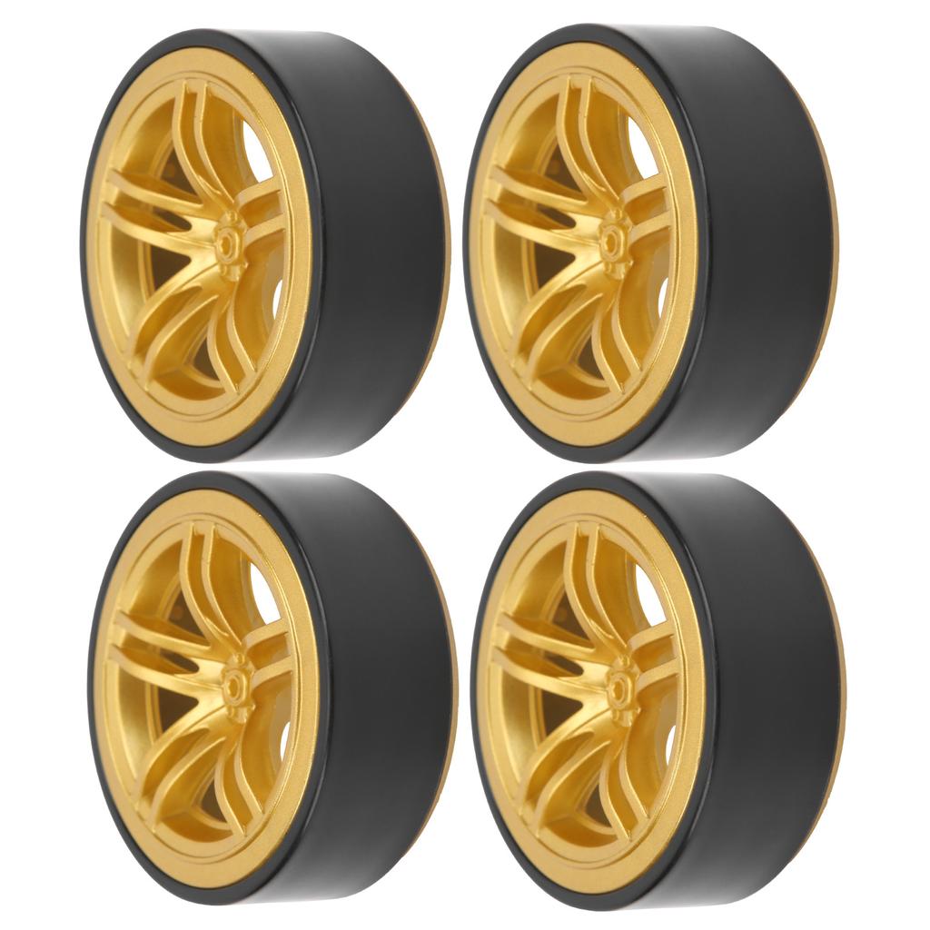 4pcs RC 6 Spoke Plastic Wheel Rims with Rubber Tires for 1 10 RC Drift Car OnRoad Drifting Car
