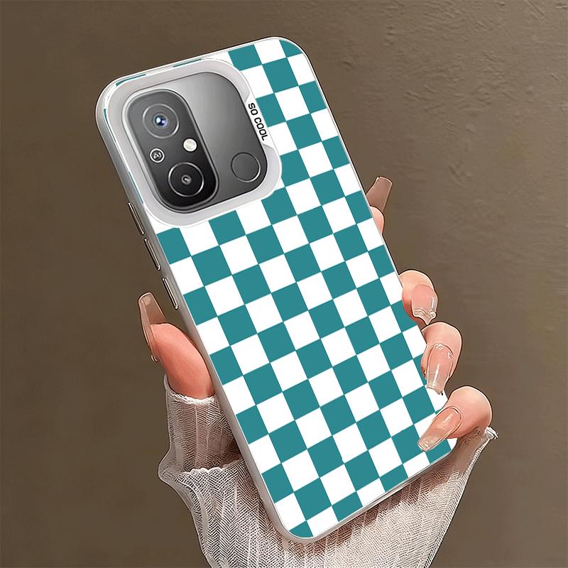 Retro Classic Chess Board Grid Shockproof Phone Case for Xiaomi Poco X7 X6 X5 X3 Pro F7 Ultra M8 Redmi 15C 15 14C 13C 12C 10C 13