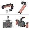 PULUZ Arri Metal Wooden Top Handle with Cold Shoe Mount for Mirrorless Camera Cage Stabilizer (Black)