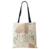 Borsetta da donna in lino con stampa artistica, borse regalo da viaggio casual da spiaggia