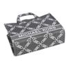 Michael Kors Gigi Diamond Pattern Logo Fabric Tote Bag Women Tote Bags Black 30S4G3GM5J-BLK-OPTICWHT