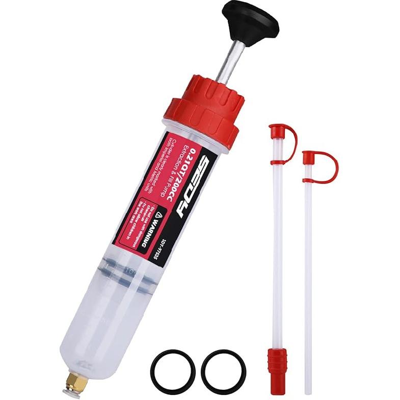 SEDY 500CC Fluid Extractor, Multi-Purpose Oil Syringe, Oil Suction Pump, Manual Extraction And Filling Pump, Automotive Oil Syringe(17.6 Oz./0.45 200cc