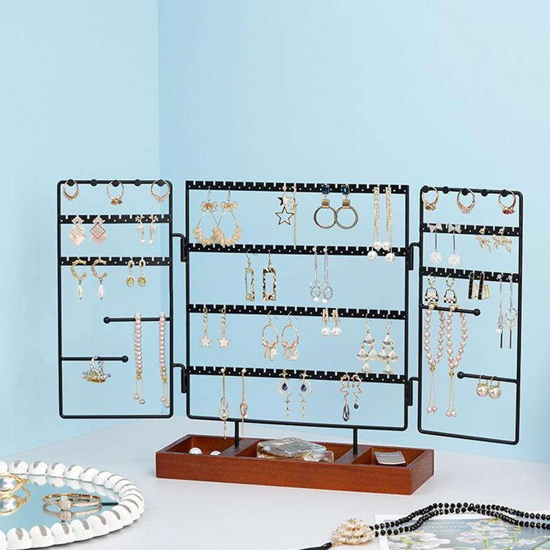 Necklace Holder Stand Earring Necklace Rack Jewellery Tower Storage Multifunctional Display Stand Women Ring Tray Large Capacity