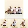 Adorable Plush Donkey Keychain Cute Miniature Horse Stuffed Toy Soft Pp Cotton