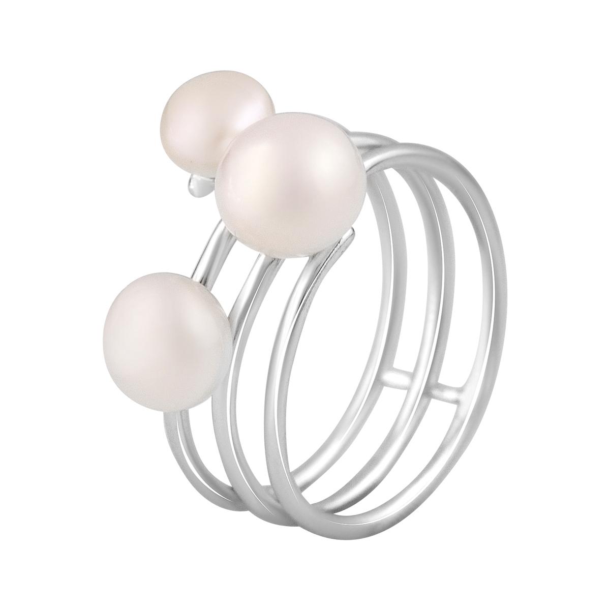 

Срібна каблучка з натуральними перлами (2115748) 3.05 гр. 925 проби 18 білий