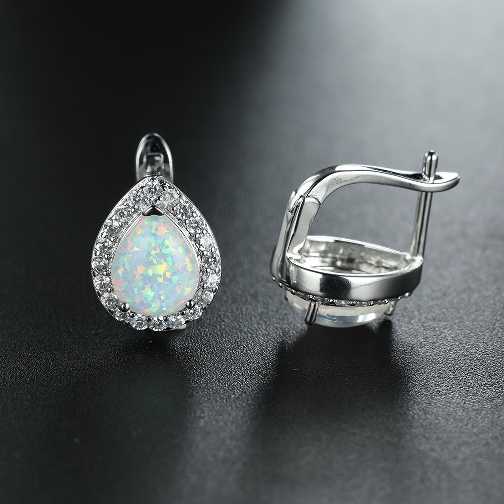 

Европейский и американский стиль Минималистичные и высококлассные серьги-клипсы с белыми бриллиантами в форме капли воды