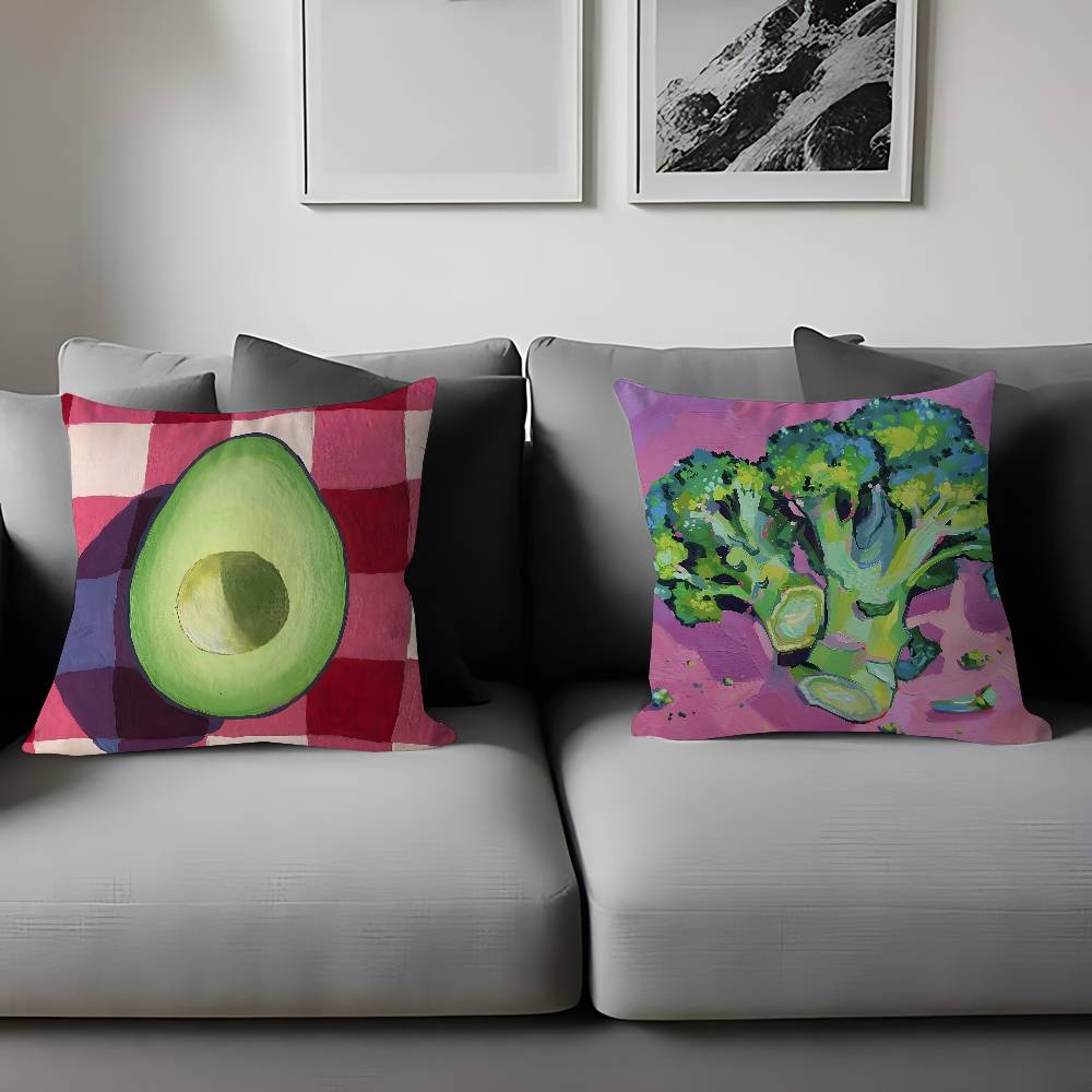 Fruit Pattern Cartoon Cushion Cover Pillowcase Upholstery Sofa Throw Pillow Home Decor Pillowcas