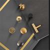 BR71 Brass Cabinet Handles 35 x 25mm New Chinese Style Single Hole Round Drawer Pull Knobs for Wardrobe