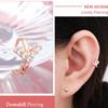 Piercing Gold Needle Arrow Rose Gold Unique 14K Single Side Only
