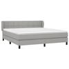 3126253 vidaXL Lit à sommier tapissier avec matelas Gris clair 160x200cm Tissu