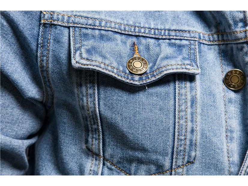 2025 Spring Men's Slim Fit Korean Style Denim Jacket, Plus Size Fashion Casual Cardigan Coat