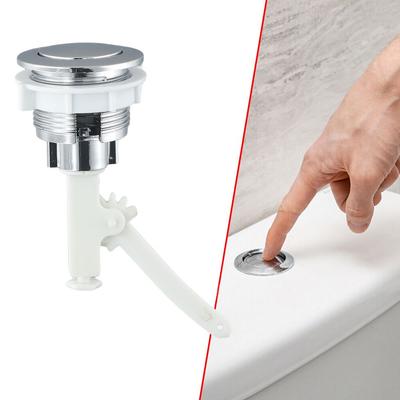 Pulsante Cassetta WC ABS Bagno WC Pressione Argento