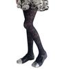 Women Elegant Hollowed Out Lace Solid Pantyhose Stockings Japanese Style Vintage Flower Jacquard Mesh Tights Leggings
