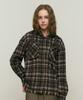 Kirsh Cut-Off Loose Fit Hoodie Shirt [Brown]