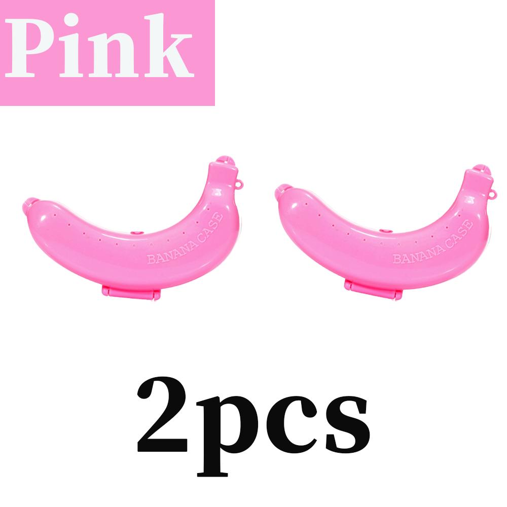 1-3pcs Banana Save Case Box Portable Flexible Keep Fresh Travel Outdoor Picnic Banana Shape Creative Plastic Fruit Storage Case