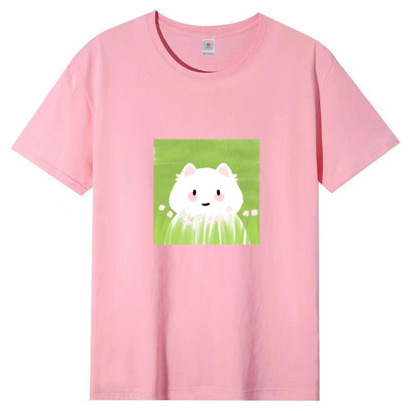 Summer New Short-sleeved T-shirt Female Loose Korean Women Cartoon Printing Half-sleeved Blouse