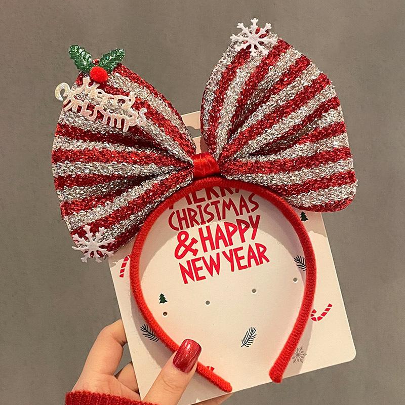 Red Velvet Antler Hairband Simple Christmas Eve Headwear Cute Hair Accessories Environmentally Friendly Christmas Headband