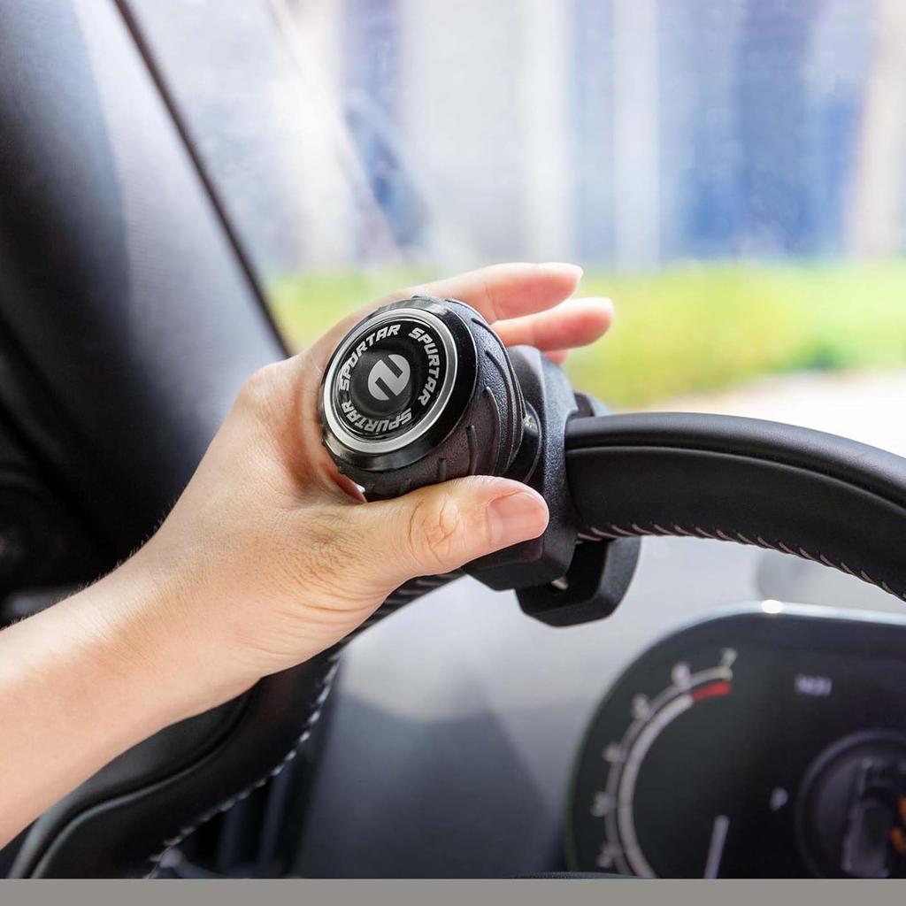 Spurtar Steering Wheel Knob, Universal Car Suicide Knob Power Handle Spinner Fit For Steering Wheel, Cars, Semi Truck, Forklifts, Tractors, Boat, And