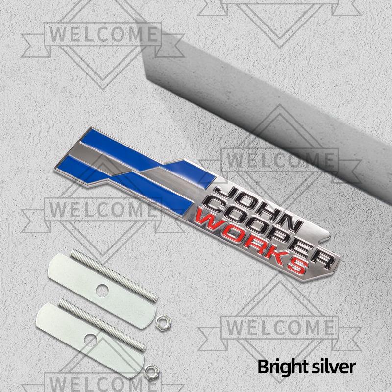 3D Car Stickers John Cooper Works Grille Emblem Auto Body Badge Trunk Decal For Mini Cooper S ONE J01 U25 F57 R53 R55 R56 R58