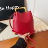 Street Style Bucket Bag For Women Pu Material With Magnetic Closure And Inner Pockets