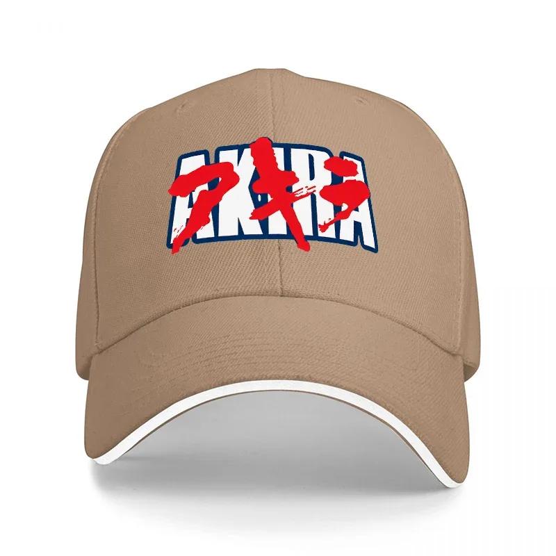 AKIRA Logo Black Baseball Cap with Red and Blue Graphic Design for Streetwear Fashion Fans and Anime Enthusiasts