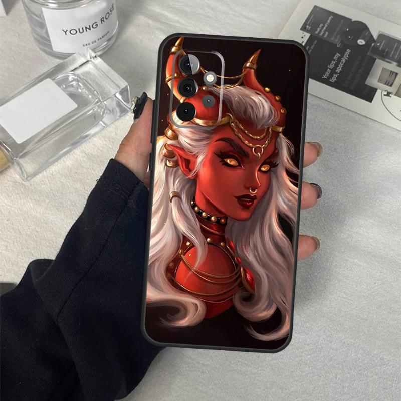 Aesthetic Devil Woman Bad Girl Case For Samsung Galaxy A56 A36 A16 A33 A13 A23 A52 A32 A12 A54 A34 A14 A53 A15 A35 A55 A17