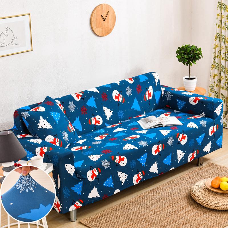 Christmas Sofa Slipcovers Stretch Sofa Cover for Living Room Kids Pets All Inclusive Couch Cover Non Slip Furniture Protector