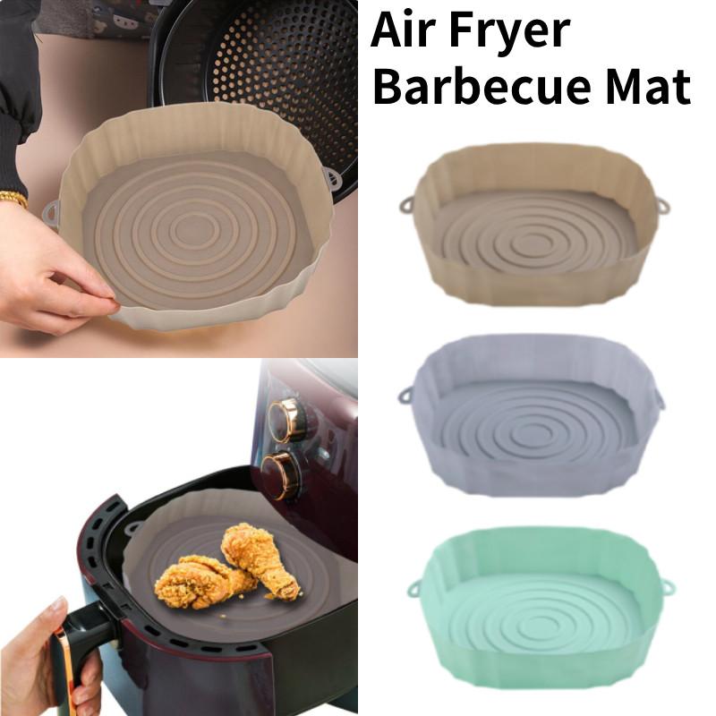 Silicone Air Fryer Basket Multifunctional Barbecue Mat Kitchen Oven Tray Baking