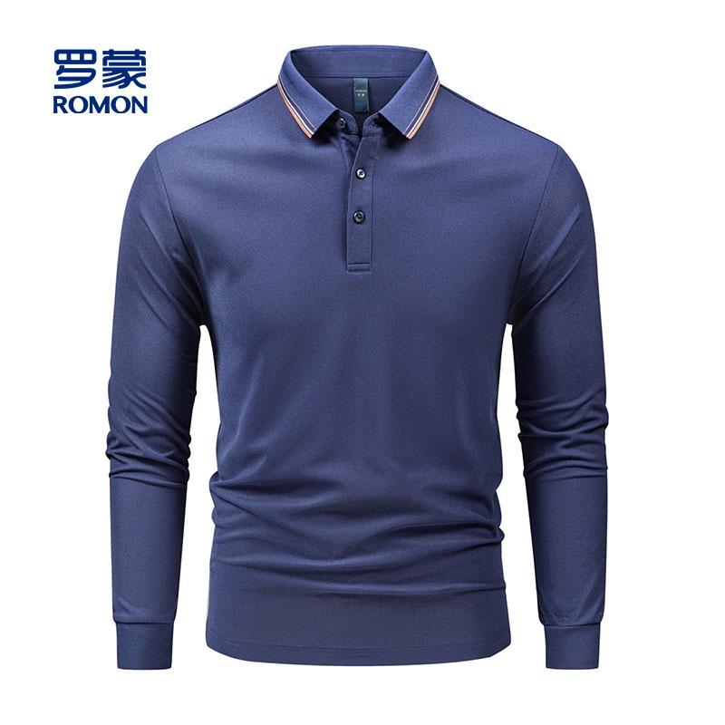 Classic Business and Leisure Polo Shirt Men's Long Sleeve