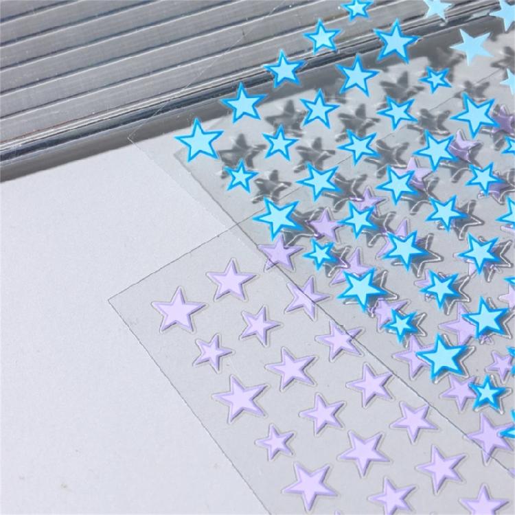 Nail Art Stickers Decals Five Pointed Star Nails Decals Self-Adhesive Star Nail Supplies Nail Art Design Decorations