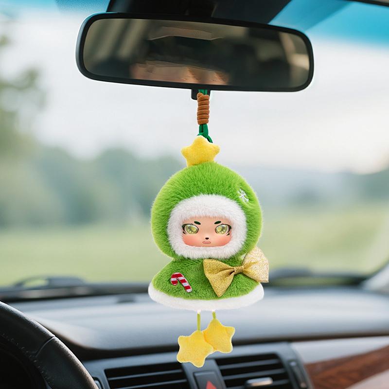 

Non-Toxic Cute Christmas Tree/Elk Vinyl Doll Toy Kawaii Christmas Tree/Elk Soft Animal Charm Bag/Car Pendant Birthday/Holiday Gift 13CM