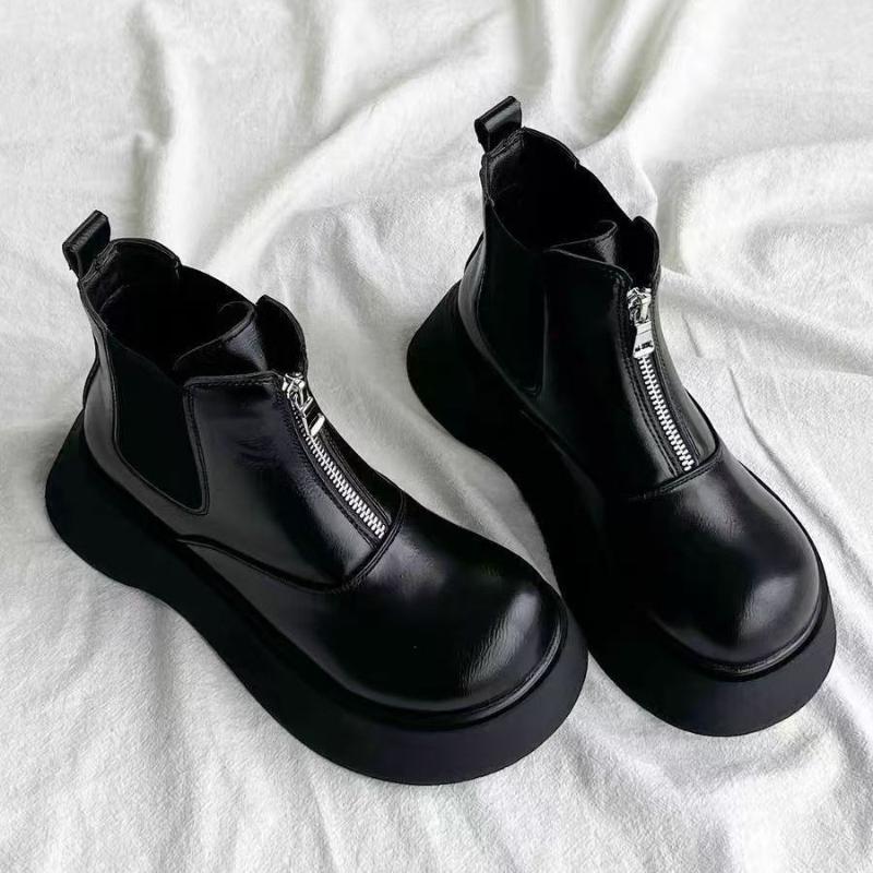Fashion Thick Soled British Style Woman Shoes 2026Winter New Women's Ankle Boots Comfor Anti Slip Women Snow Boots Bottes Femmes