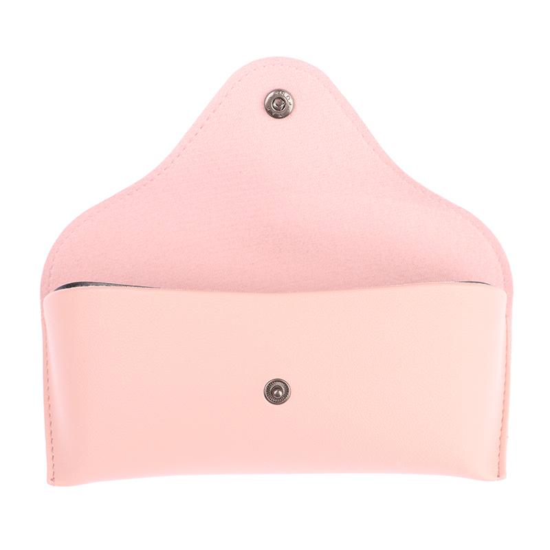 1Pc Leather Eye Glasses Sunglasses Hard Case Protector Box Portable Solid Color