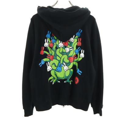 CUNE 24. Jubiläum Back Rabbit Dragon Langarm Reißverschluss Hoodie M schwarz Herren Gebraucht