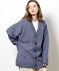 Gakkai Unions Oversized Knit Cardigan Blue