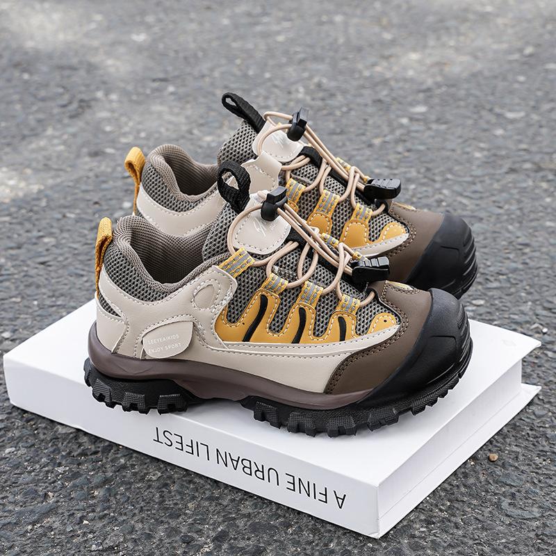 

2025 autumn classmates children s shoes outdoor hiking shoes fashion casual shoes boys and girls mesh breathable sports shoes 36 жёлтый