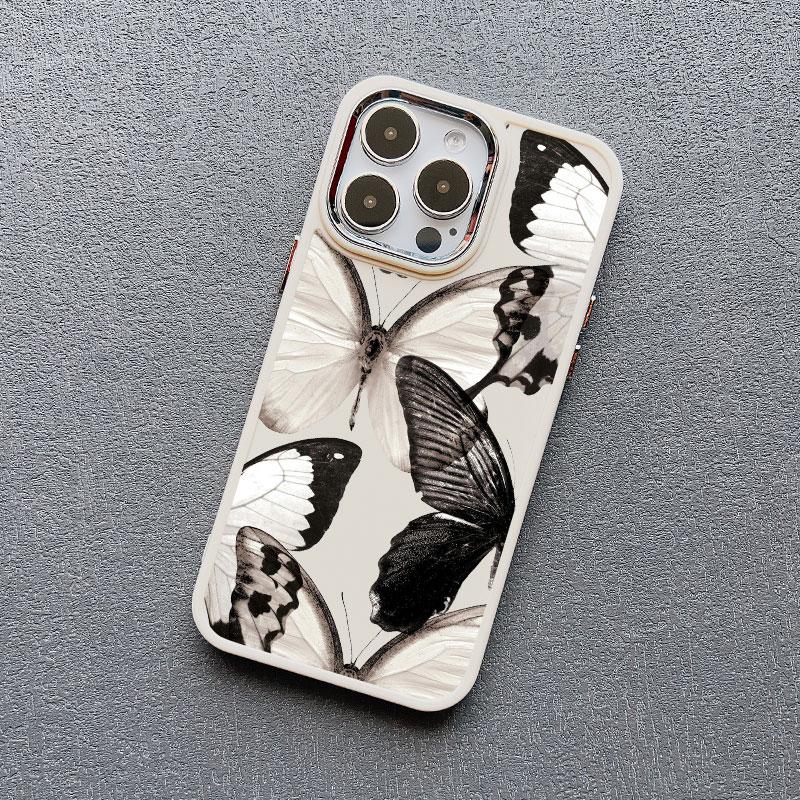 Animal Chromatic Colour Butterfly Print Silicone Phone Case For iPhone 13 12 Mini 11 Pro Max 16 15 14 Plus Pro Max XR XS X Cover
