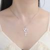 Dawapara Eye of Horus with Ankh Cross Necklace Key of Life Protection Ancient Egypt Jewelry Stainless Steel Necklace